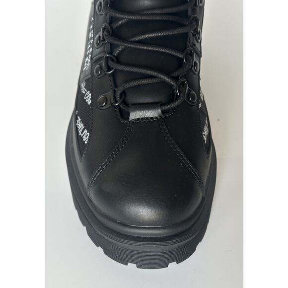 Versace Jeans Couture Leather Black Combat Boots 8 US (41) E75YA3S46 NIB - Picture 14 of 16